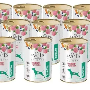 4Vets Hepatic kutyák számára 12x400g Árcsökkenés