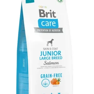 Prémium BRIT CARE Dog Gabonamentes Junior nagytestű lazac 12kg