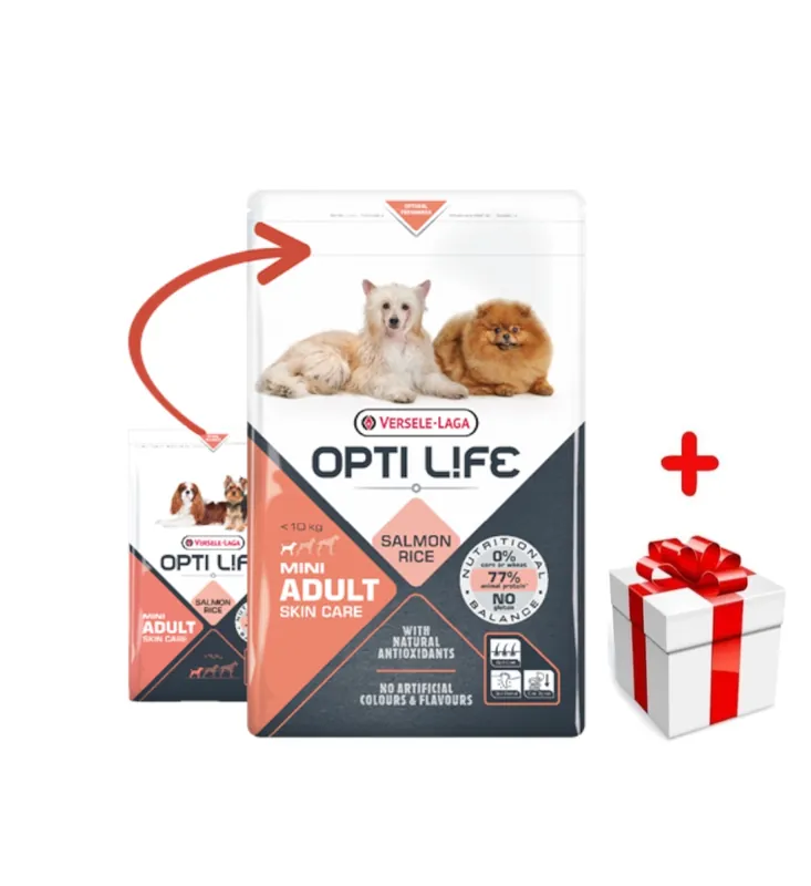 Versele-Laga Opti Life felnőtt bőrápoló mini lazaccal 7,5 kg + MEGLEPETÉS A KUTYÁDNAK Biztonságos vásárlás