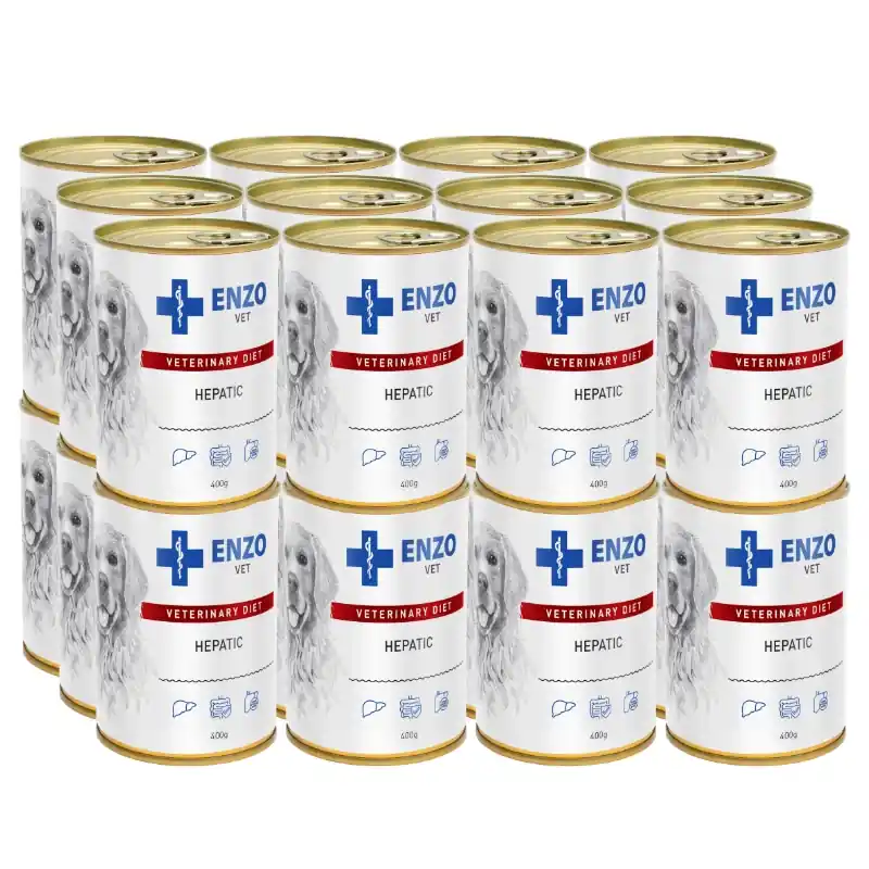Biztonságos fizetés ENZO VET Hepatic kutyák májbetegségeire 24x400g