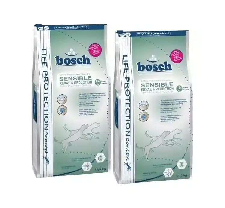 BOSCH Sensible Renal & Reduction - szárazeledel felnőtt kutyáknak 2x11.5kg Expressz szállítás