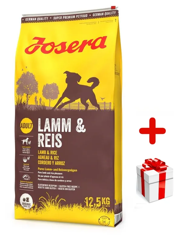 Akciós ár JOSERA Lamb & Rice 12,5kg + MEGLEPETÉS A KUTYÁDNAK