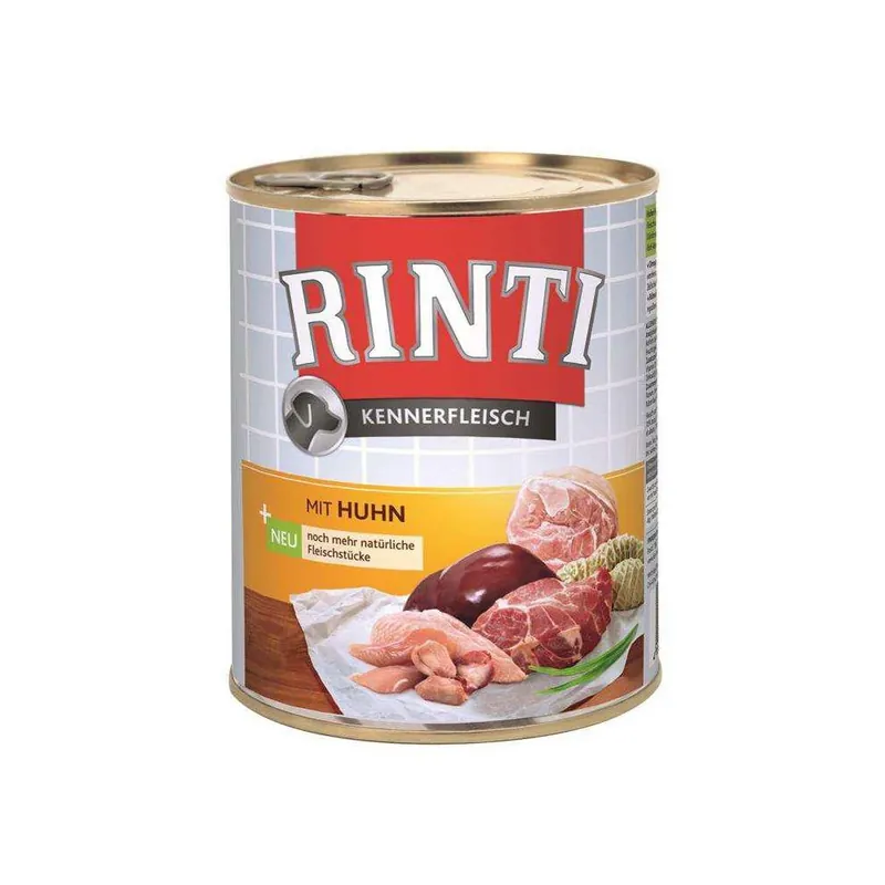 Azonnal elérhető Rinti Kennerfleisch Huhn nedves kutyaeledel - csirke 800g