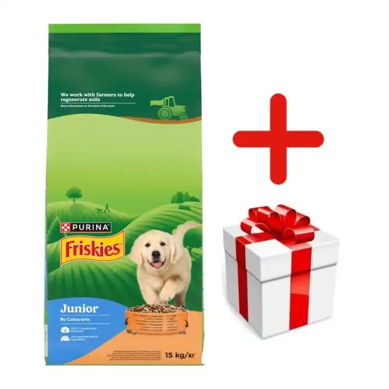 Expressz kézbesítés PURINA Friskies Junior 15kg + MEGLEPETÉS A KUTYÁDNAK