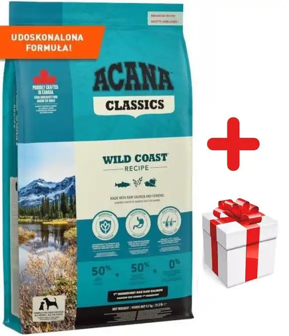 Bestseller ACANA Classics Wild Coast 9.7kg + MEGLEPETÉS A KUTYÁDNAK