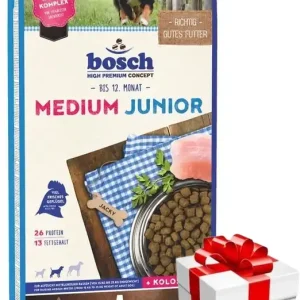 Biztonságos fizetés BOSCH Medium Junior 15kg + MEGLEPETÉS A KUTYÁDNAK