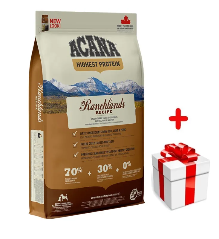 Acana Regionals Ranchlands Dog 6kg + MEGLEPETÉS A KUTYÁDNAK Legnépszerűbb