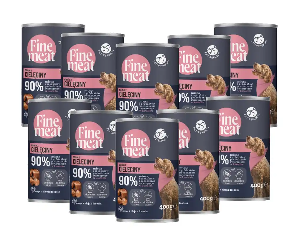 Rendeld meg most PetRepublic Fine Meat borjúhúsos tál 10x400g kutyáknak