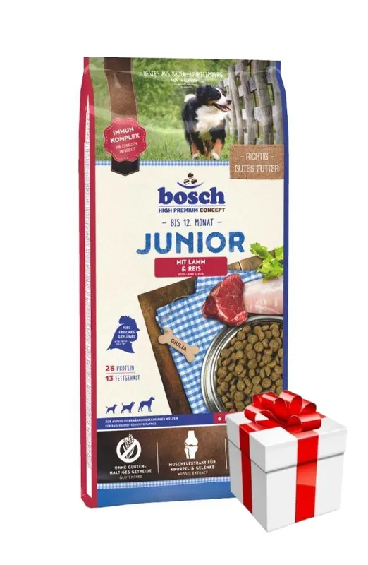 Szuper akció BOSCH Junior bárány és rizs 15kg + MEGLEPETÉS A KUTYÁDNAK