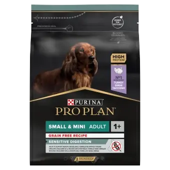 PRO PLAN Sensitive Digestion Small & Mini felnőtt pulykadús kutyatáp 2,5kg Vedd meg most