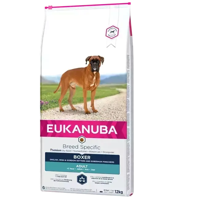 Szezonális akció Eukanuba Adult Boxer csirke 12kg + MEGLEPETÉS A KUTYÁDNAK