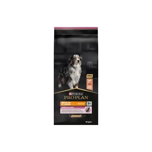 Purina Pro Plan Medium & Large 7+ Sensitive Optiderma lazac és rizs 14kg + MEGLEPETÉS A KUTYÁDNAK Rendeld meg most