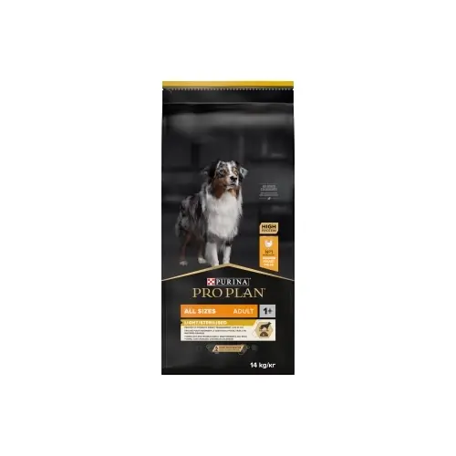 Purina Pro Plan Adult Light Optiweight Sterilizált csirke és rizs 14kg + MEGLEPETÉS A KUTYÁDNAK Legnépszerűbb