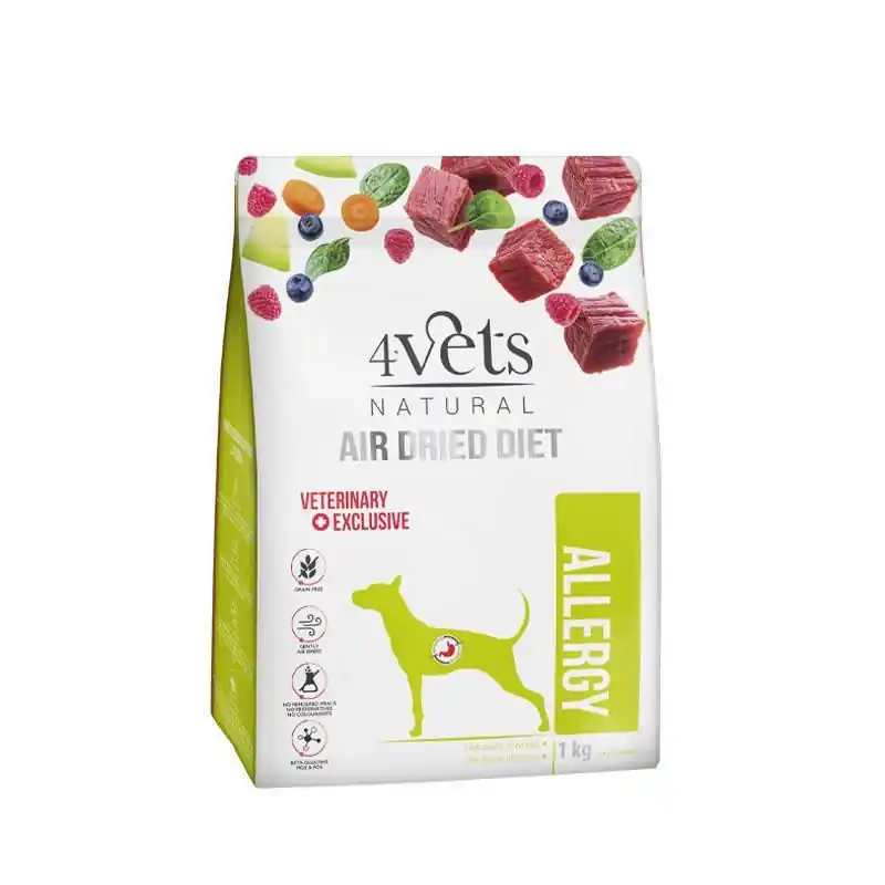 4Vets Natural Allergy szárazeledel táplálékallergiás kutyáknak 1kg Legkelendőbb