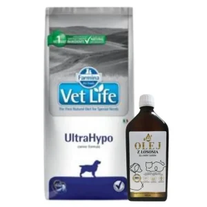 Exkluzív ajánlat Farmina Farmina Vet Life Natural Diet Ultrahypo 12kg + Vitaminokkal dúsított lazacolaj 500ml