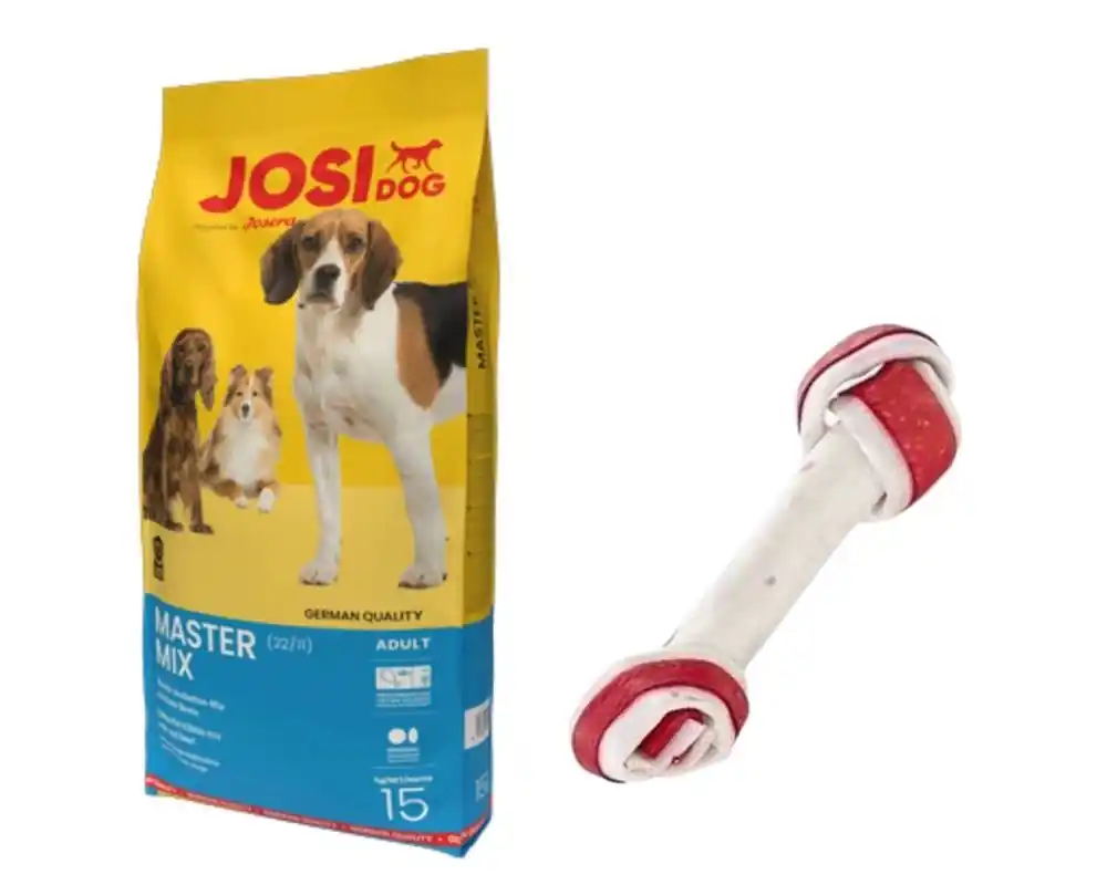 JOSERA JosiDog Master Mix 15kg + Szalonna csont Outlet