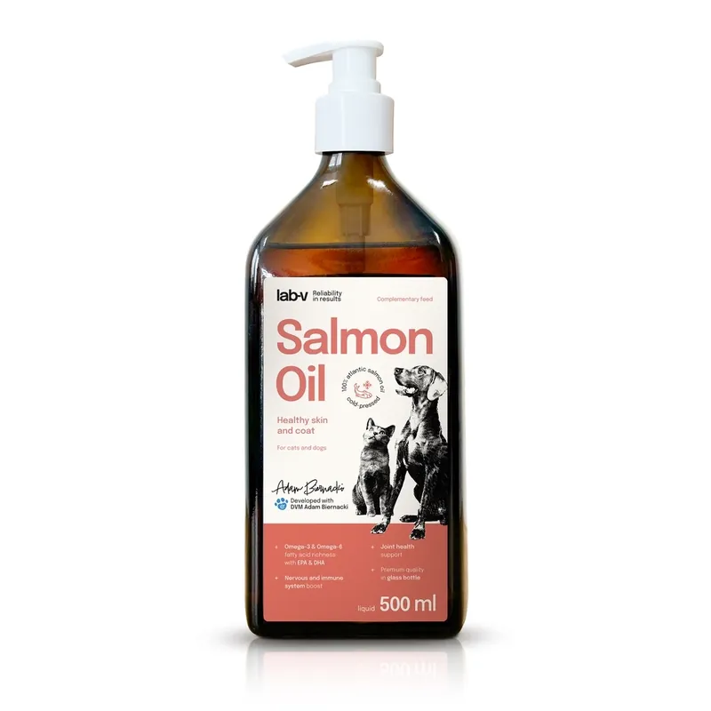 Lab-V 100% lazacolaj kutyáknak és macskáknak minden korosztály számára 500 ml hidegen sajtolt Kiárusítás