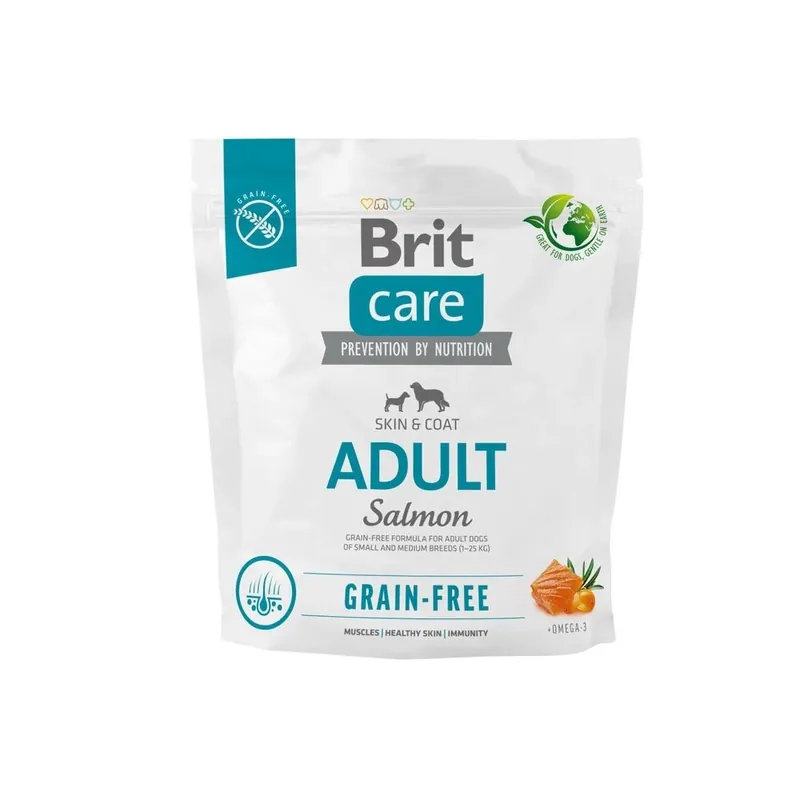 BRIT CARE Gabonamentes felnőtt lazac 1 kg Outlet