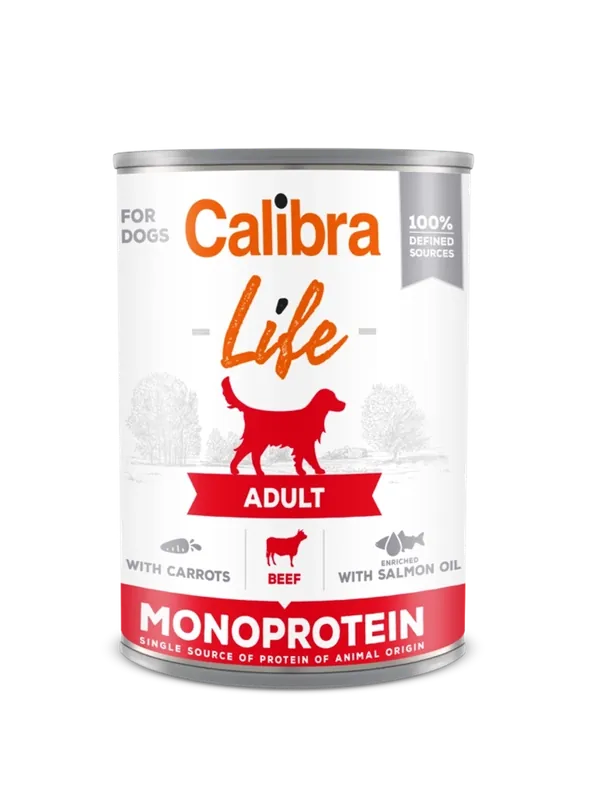 Azonnali szállítás CALIBRA Dog Life Adult marhahús sárgarépával 400 g