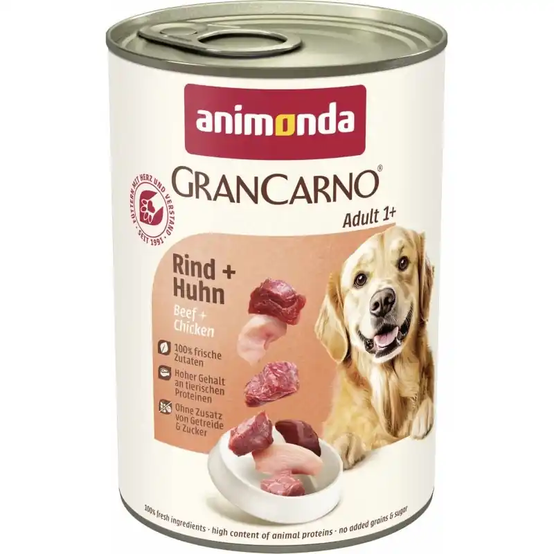 Animonda GranCarno felnőtt kutyáknak marhahús + csirke 400 g Kedvezményes ár