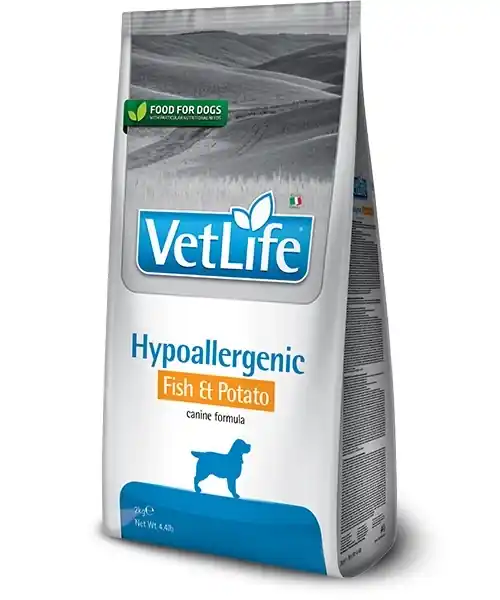 Azonnali szállítás Farmina Vet Life kutyáknak hipoallergén hal és burgonya 2 kg