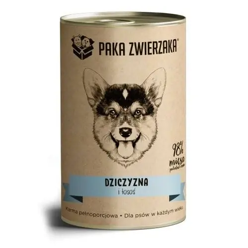 Kedvezmény Paka Zwierzaka Vadhús és lazac 400g