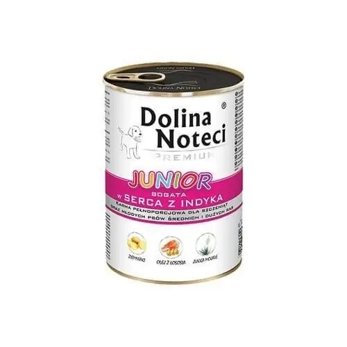 Árengedmény Dolina Noteci Premium Junior gazdag pulykaszívekben 400g