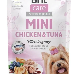 Kedvezményes ár Brit Care Mini Pouch filé mártásban csirkével és tonhallal 85 g