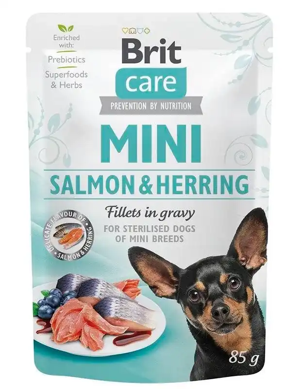 Brit Care Mini filé lazac- és heringmártásban 85 g Azonnali szállítás