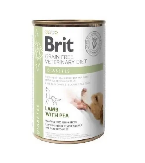 veterinary Brit Grain Free Veterinary Diet Dog Diabetes bárányhús és borsó 400g Olcsóbb