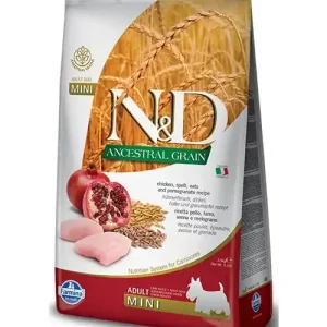 Farmina N&D Ancestral Grain Canine Adult Mini Csirke és gránátalma 7 kg Legkelendőbb