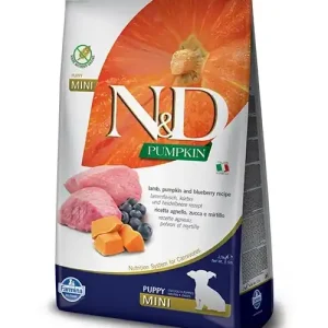 Farmina N&D Pumpkin Grain Free Canine Puppy Mini Lamb & Blueberry 2,5 kg Vedd meg most