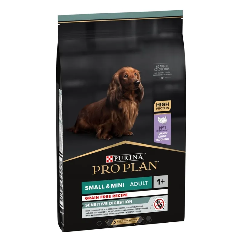PRO PLAN Sensitive Digestion Small & Mini Adult pulykában gazdag, felnőtt kutyatáp 7 kg Gyors szállítás