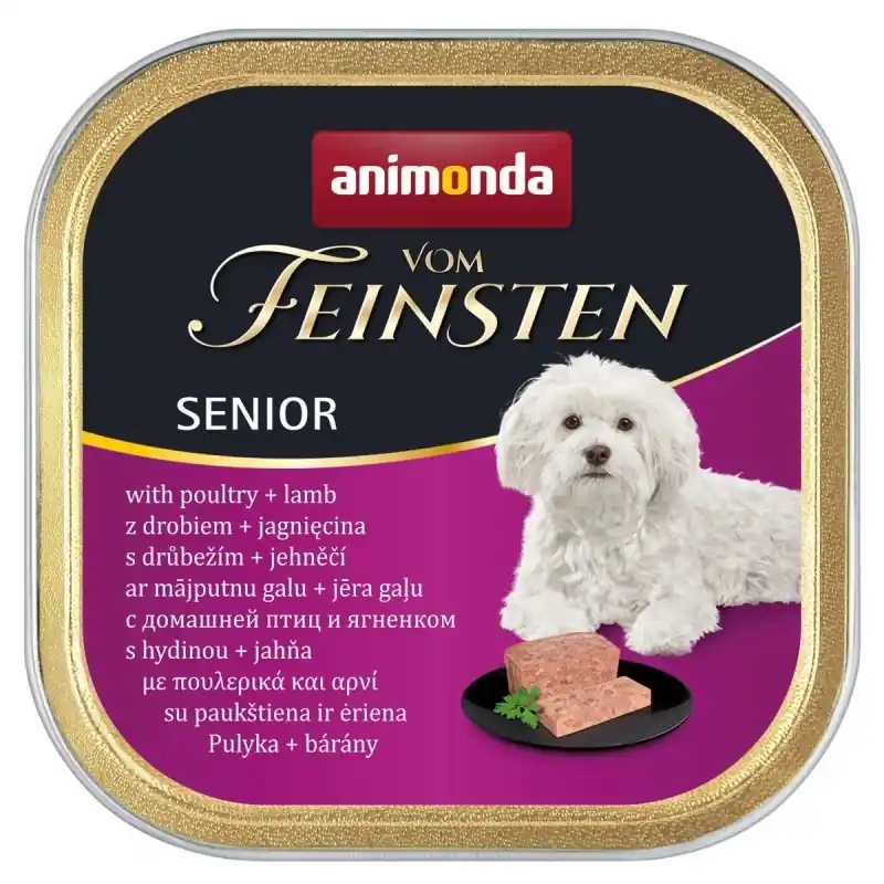 Azonnali szállítás Animonda Dog Vom Feinsten Senior Baromfi báránnyal 150 g