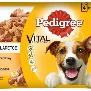 Akció Pedigree Wet Jellied Adult Dog Food (Marhahús, Baromfi) 4x100g