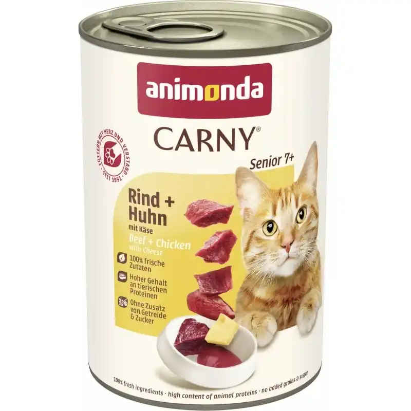 ANIMONDA Macska Carny Senior íz Marha, csirke, sajt 400g Azonnal elérhető