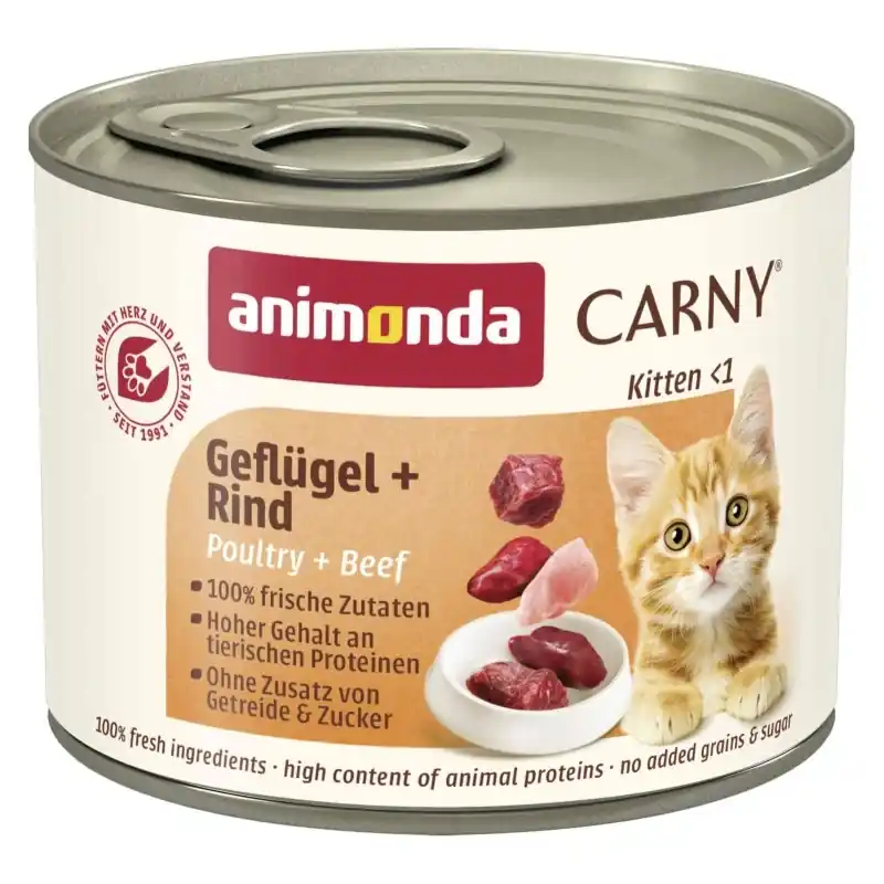 ANIMONDA Cat Carny Kitten íz baromfi és marhahús 200g Kihagyhatatlan ajánlat