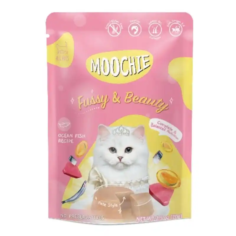 Vásárlói kedvenc MOOCHIE Fussy & Beauty Óceáni halak 12x70 g