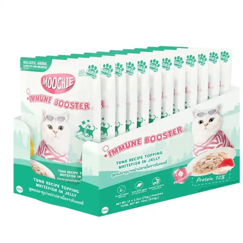Legkelendőbb MOOCHIE Immunerősítő Tonhal Recept Feltét Fehér Hal Zselés (Immunerősítő) 12x70g