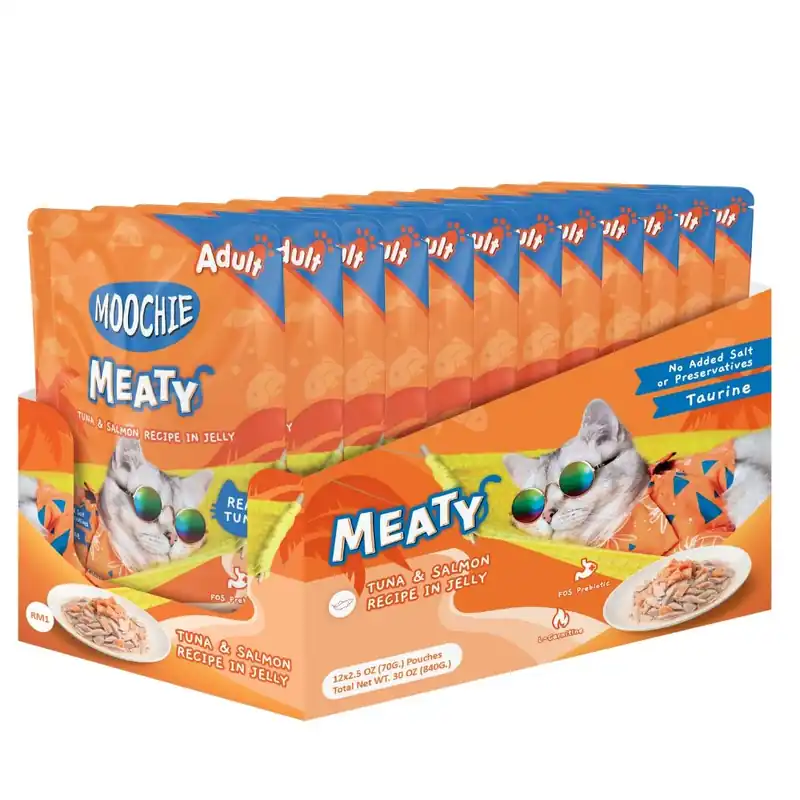 Akció MOOCHIE Tonhal és lazac zselében 12x70 g
