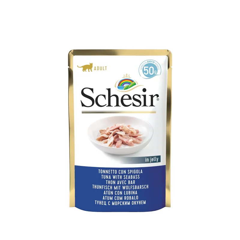 Utolsó esély Schesir tonhal és tengeri sügér zselében 50 g
