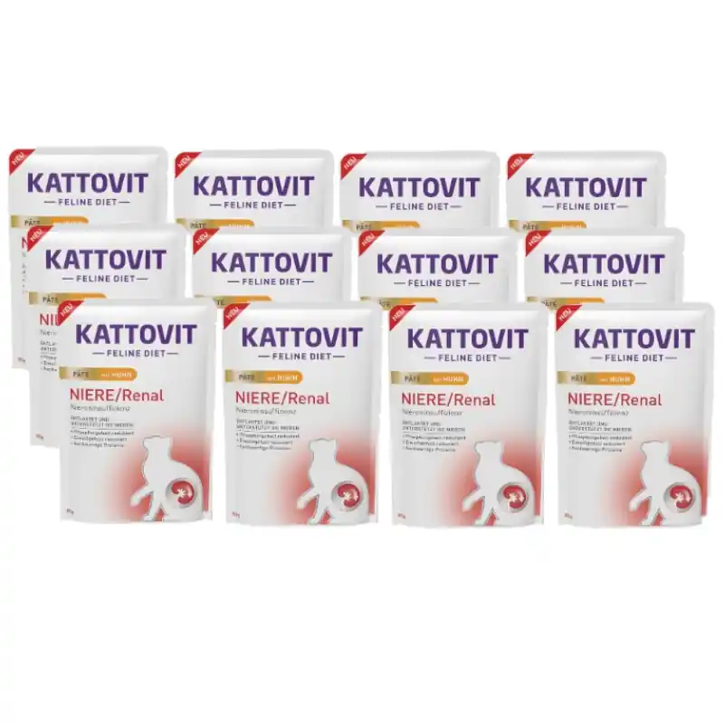 Nézd meg most Kattovit Niere/Renal csirke pástétom 12x85 g-os tasak