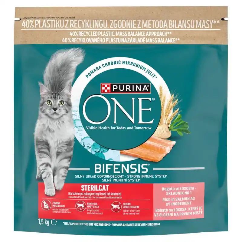 PURINA ONE Bifensis Sterilcat lazacban gazdag macskatáp 1,4 kg Azonnali szállítás