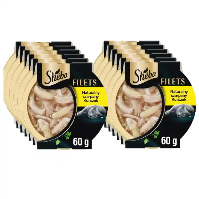 SHEBA Filets nedves macskaeledel csirkével, szószban 12x60g Legjobb ár