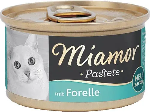 Vásárlói kedvenc Miamor Pastete pisztráng 24x85g-os konzervdobozban