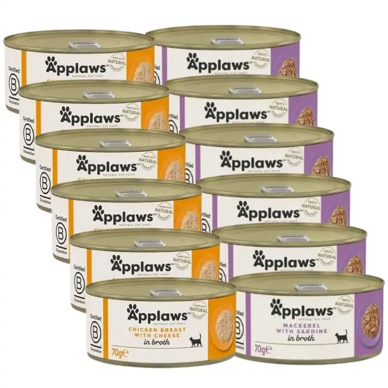Azonnali szállítás Applaws Macska Mix Ízek 12x70g KONSZERV