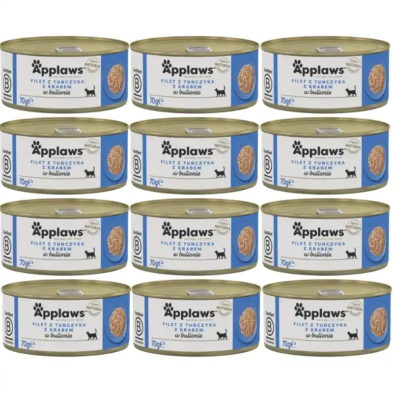 APPLAWS Tonhalfilé rákkal, levesben, konzerv, 12x70 g Újdonság