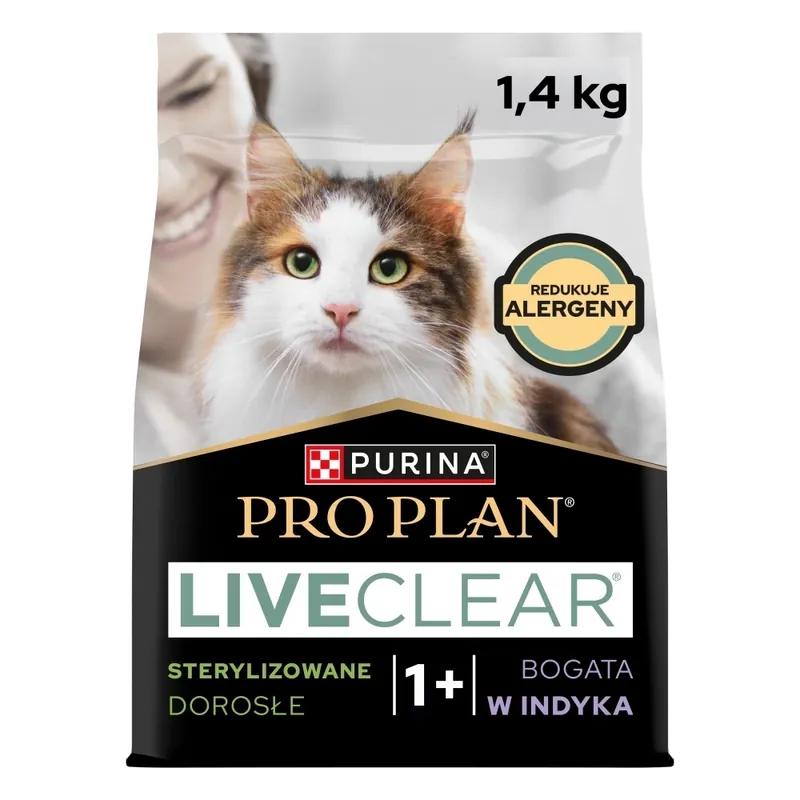 PRO PLAN LiveClear pulykában gazdag, sterilizált felnőtt macskáknak szánt eledel 1,4 kg Csak ma