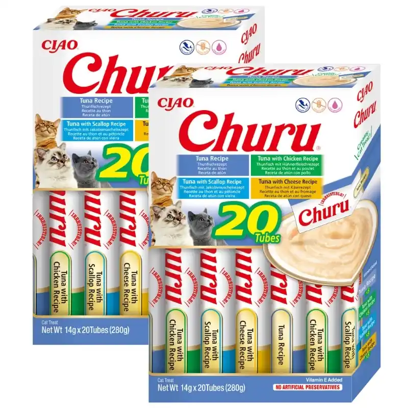 Árcsökkenés INABA Churu macskáknak - tonhalas keverék 2x(20x14g)