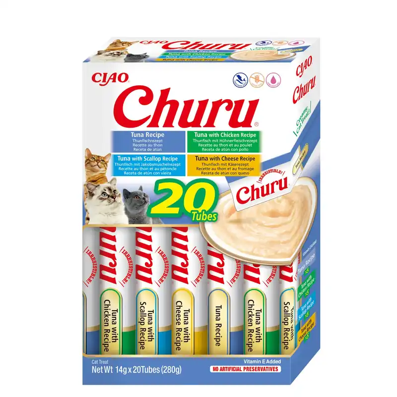 INABA Churu macskáknak - tonhalas keverék 20x14g Nézd meg most